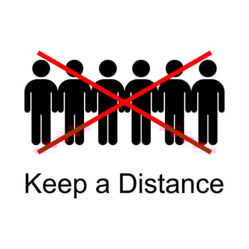 Crowd prohibited people icon vector design