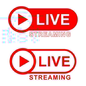 Live streaming logo vector design
