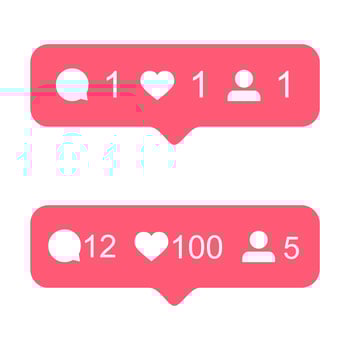 Social media notification logo vector design