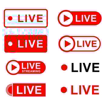 Icon vector design for live broadcast
