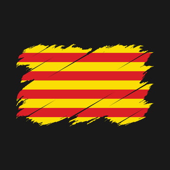 Catalonia Flag Brush vector
