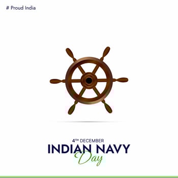 Indian Navy Day Social Media Post vector