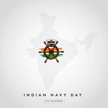 Indian Navy Day Social Media Post vector
