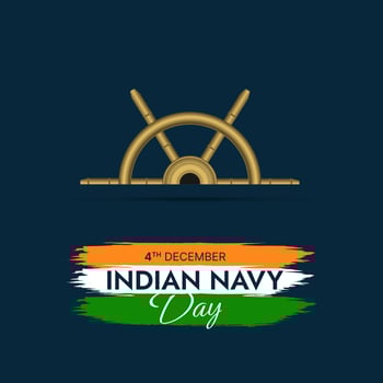 Indian Navy Day Social Media Post vector