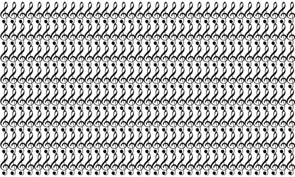Motifs Pattern Inspired by Musical Note Icon Symbol for Decoration, Ornate, Background or Graphic Design Element. Vector Illustration