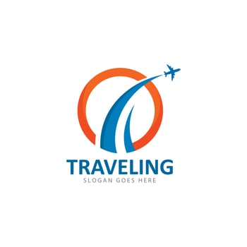 Travel logo vector icon template