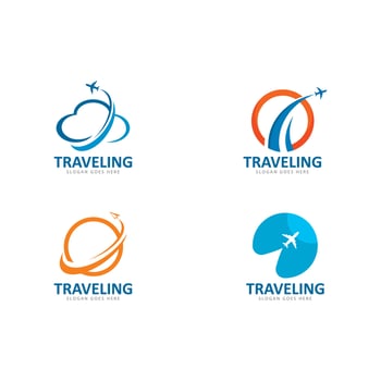 Travel logo vector icon template