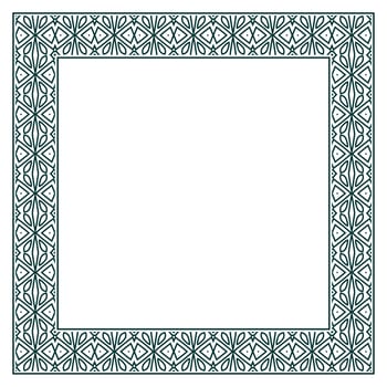Vintage ornamental vector frame. Vector illustration template for design