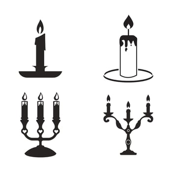 candle icon vector
