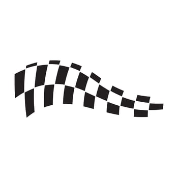 Black and white checkered auto racing flags and finishing tape vector set. Sport flag for competition race, winner check flag illustration