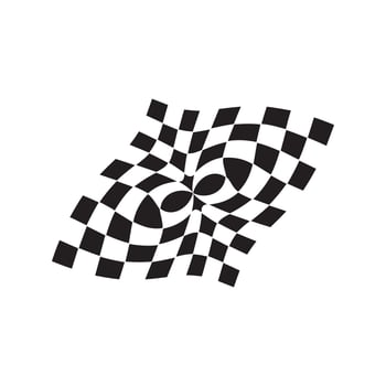 Black and white checkered auto racing flags and finishing tape vector set. Sport flag for competition race, winner check flag illustration