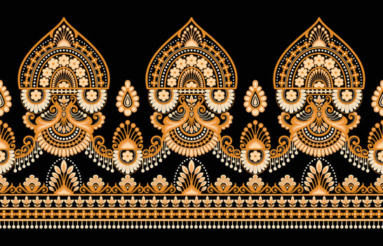Vector beautiful damask pattern. Royal pattern with floral ornament Wallpaper with a damask pattern. Vector illustration.