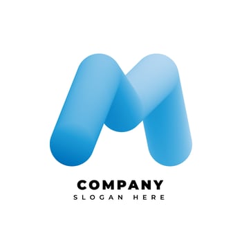 M shaped balloon symbol modern design illustrator vector. can be used for logos, business, website, social media vector
