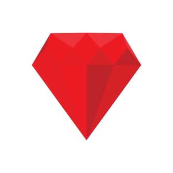Ruby icon, flat style vector