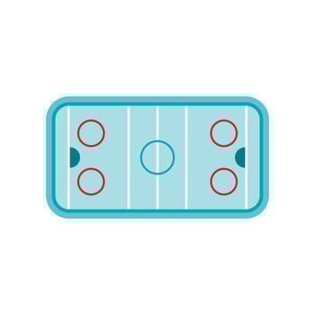 Ice hockey rink icon, flat style vector