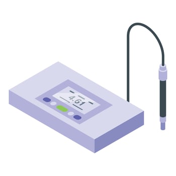 Ph meter tester icon isometric vector. Test value vector