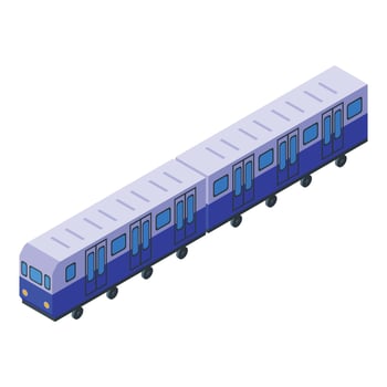 Metro train icon isometric vector. Subway ticket vector