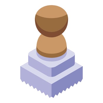 Ravioli stamp icon isometric vector. Cuisine food vector