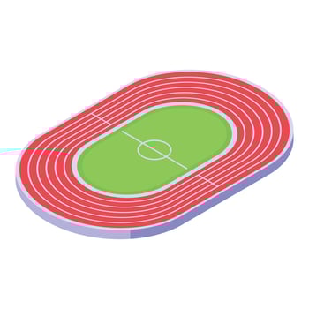 Runner app field icon isometric vector. Sport fitness vector