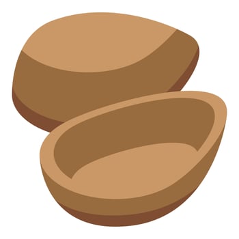 Cocoa gift egg icon isometric vector. Chocolate candy vector