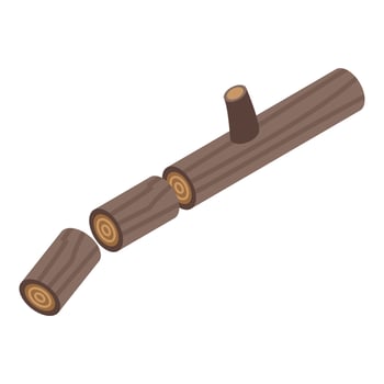 Tree cutting icon isometric vector. Garden trim vector