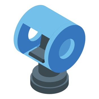 Tube vr platform icon isometric vector. Virtual reality vector
