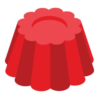 Jelly cupcake icon isometric vector. Candy marmalade vector