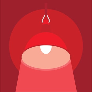 Big ceiling lamp icon, flat style vector