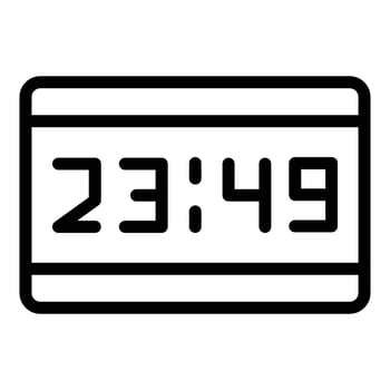 International time icon outline vector. World clock vector