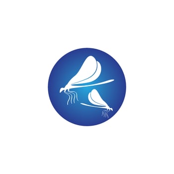 Dragonfly illustration icon vector