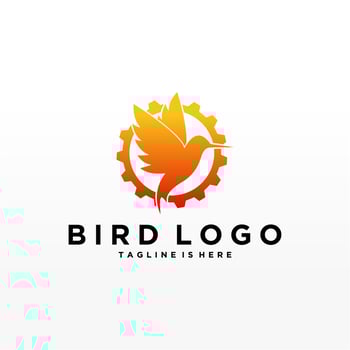 Abstract Bird Logo design vector template. Creative Dove Logotype business technology concept symbol icon.