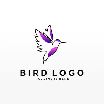 Abstract Bird Logo design vector template. Creative Dove Logotype business technology concept symbol icon.