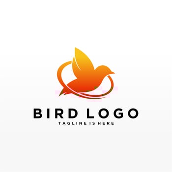 Abstract Bird Logo design vector template. Creative Dove Logotype business technology concept symbol icon.