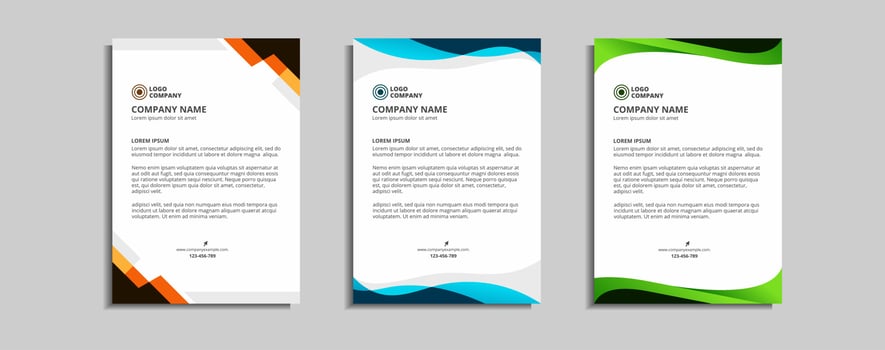 modern corporate letterhead template design. vector