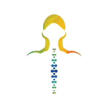 Chiropractic Logo Design Vector illustration. Spine care logo.