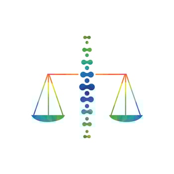 Spine Balance Logo Design. Scale Chiropractic Logo Design Vector illustration.