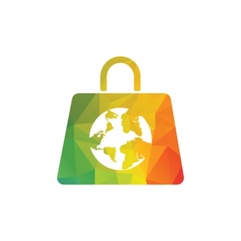 Online Shop Logo designs Template. Shopping bag icon for online shop business logo. vector