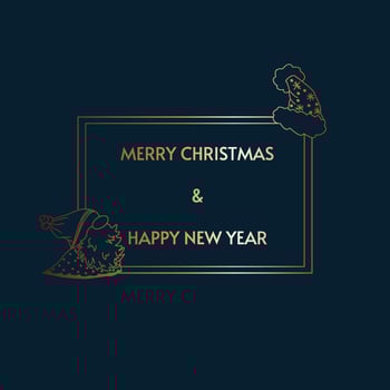 Vector hand drawn template. Christmas, winter doodle elements. Festive holiday design for background, print, textile, fabrics, gift bags, wrapping paper, for corporate or personal cards.