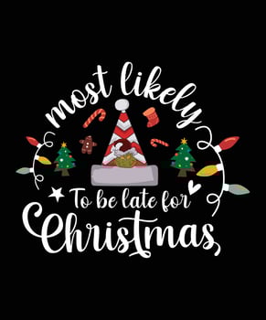 Christmas T-shirt Design vector