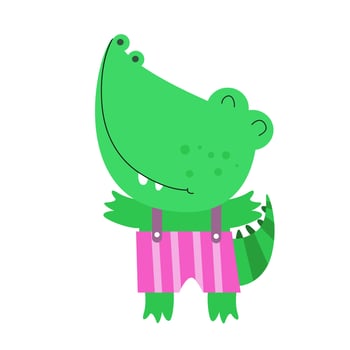 Cute Animal Cartoon Characters suitable for children's clothing designs vector