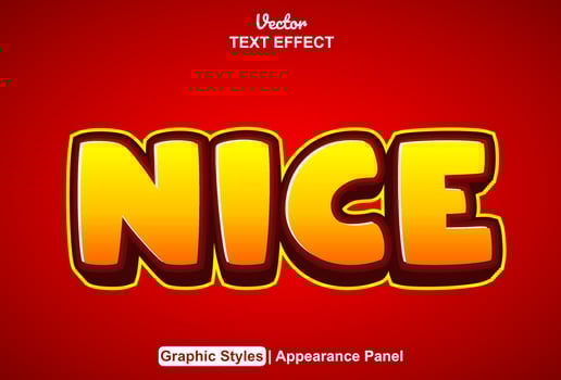 nice text effect with graphic style and editable. vector