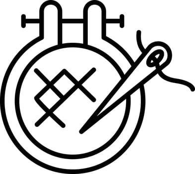 Embroidery Creative Icon Design vector