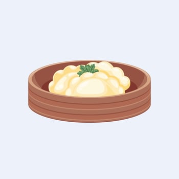 Jiaozi background. Design with cartoon style. vector