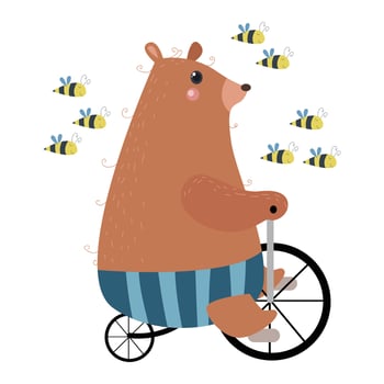 Cute Animals Cartoon Characters suitable for children's clothing designs vector