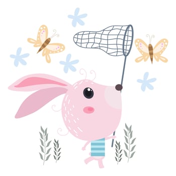 Cute Animals Cartoon Characters suitable for children's clothing designs vector