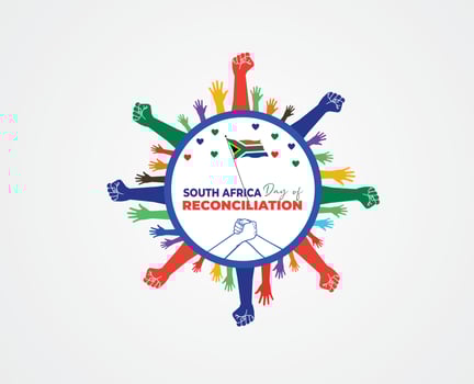 Day of Reconciliation is a public holiday in South Africa. December 16th. Template for background, banner, card, poster with text inscription. Vector illustration.