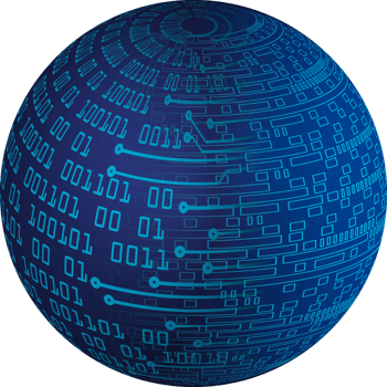 Modern Technology Data Globe Crop-out png