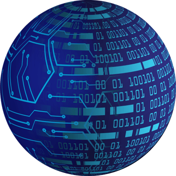 Modern Technology Data Globe Crop-out png