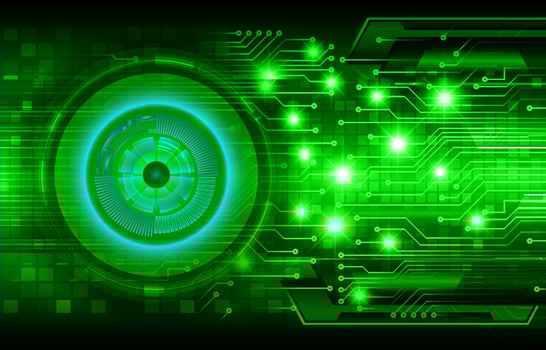 Modern Technology Background with Eye vector
