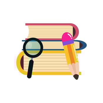 Cartoon Book Vector Illustration. Flat style modern vector illustration isolated on white background
